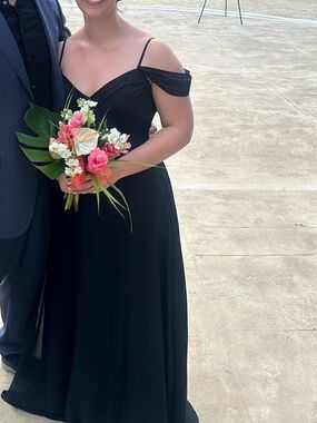 Birdy Grey Spence Convertible (No Slit) Black Maxi Bridesmaid Dress
